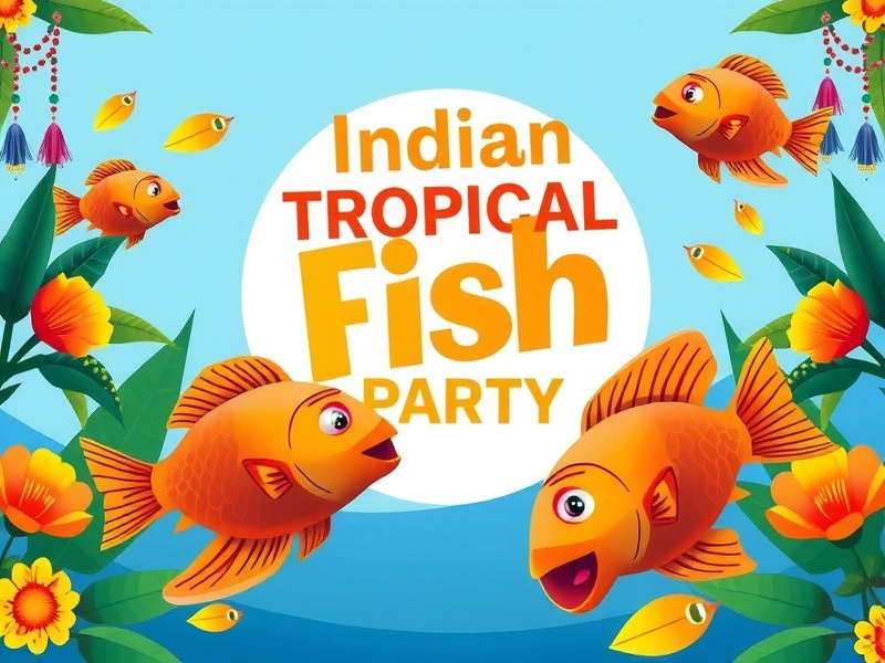 Indian Tropical Fish Party game cover with colorful tropical fish and Indian festival elements